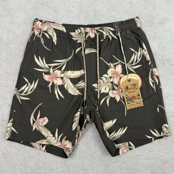 Faherty Shorts Mens Small Island Orchid Drawstring Pull On 6.5" Inseam NEW - Picture 3 of 15